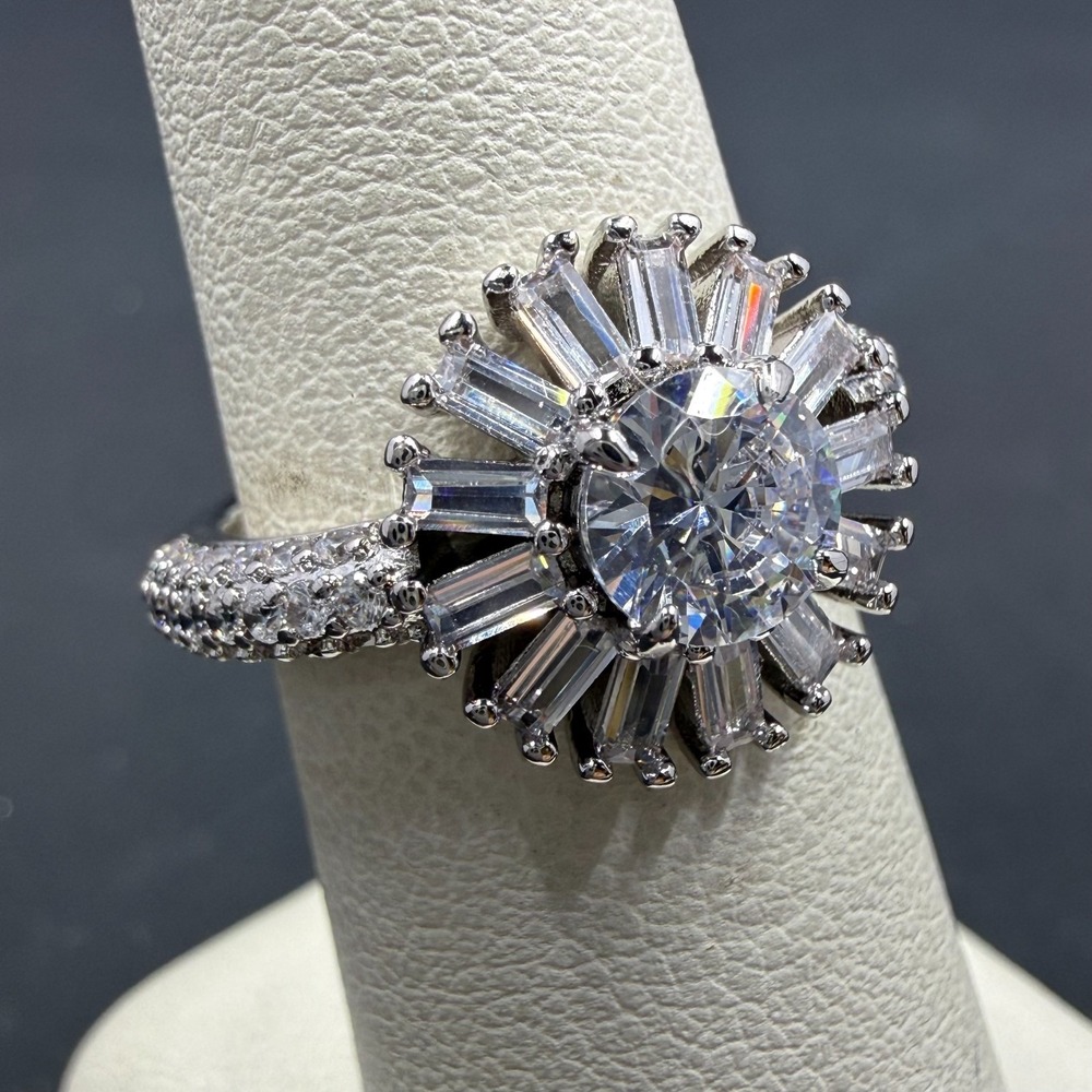 Bomb Party Here Come the Sun Size 6 Ring Lab CZ RBP5486 Rhodium Plated‎